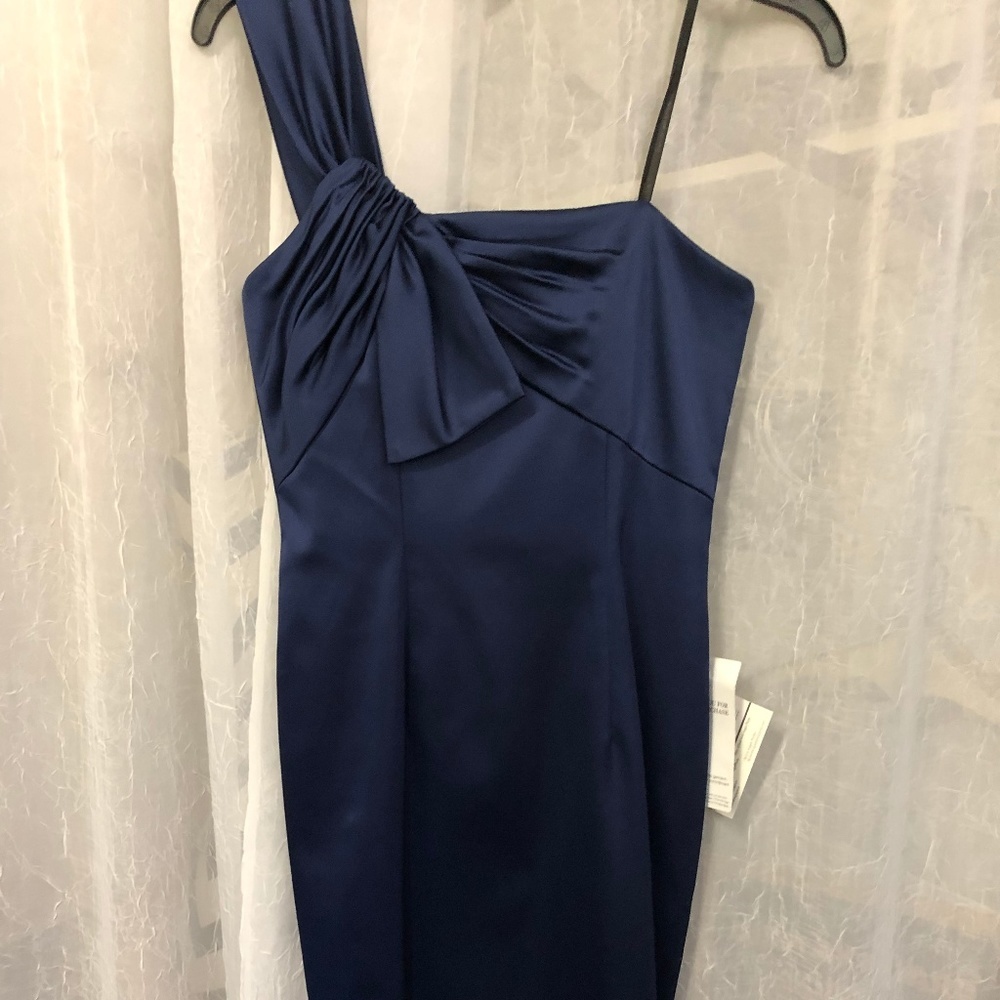 David Meister Women's Navy Blue One Strap Dress